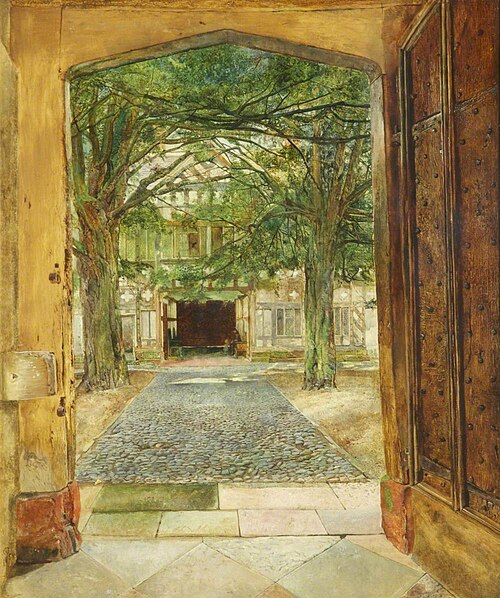 The Courtyard at Speke Hall, 1854, William Davis