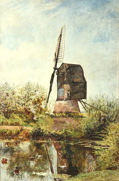 Old Mill and Pool at Ditton, , William Davis