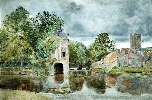 Junction of the Liffey and Rye, near Leixlip, 1857, William Davis