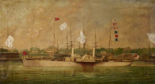 The paddle steamer 'Ella', 1868, William Frederick Mitchell