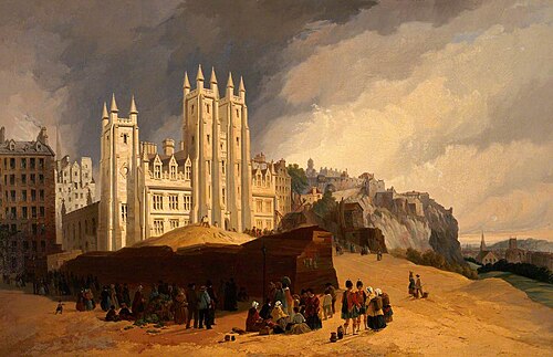 View of the Mound, Edinburgh, 1854, William Gawin Herdman
