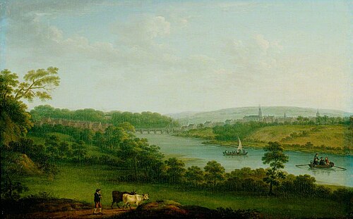 View of Maidstone, Kent, 1770, William Groombridge