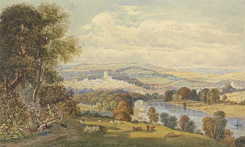View of Totnes, Devon, , William Havell