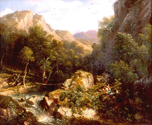 Fern Cutting at Keswick, Cumbria, 1855, William Havell