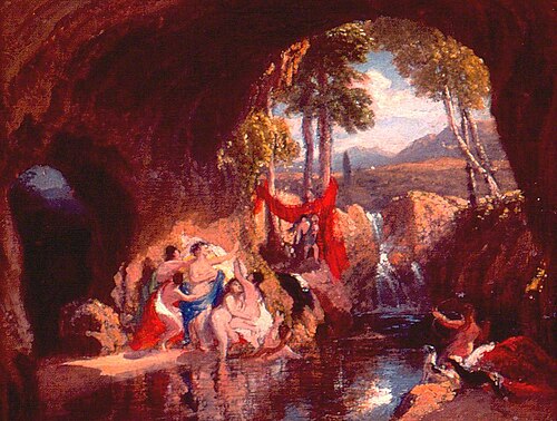 Diana and Acteon (The Bath of Diana), 1850, William Havell