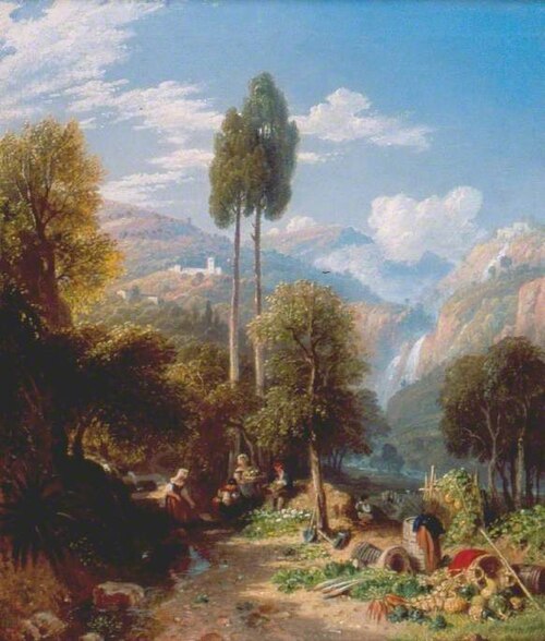 Market Gardeners near Tivoli, Italy, 1828, William Havell