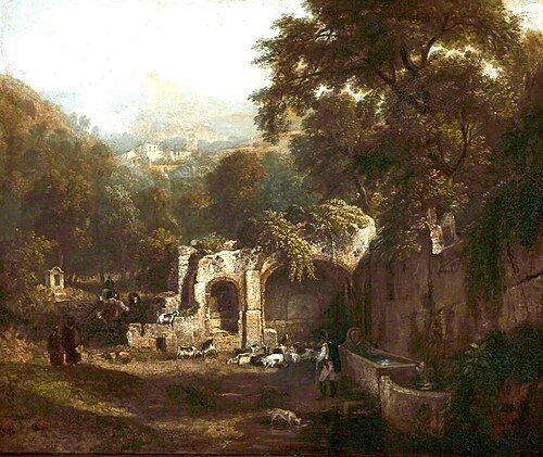The Fountain at Tivoli, Italy, , William Havell
