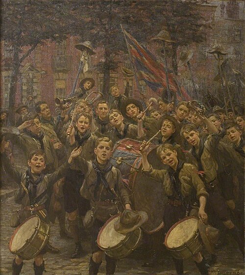 Cheering the Chief Scout, 1913, William Holt Yates Titcomb
