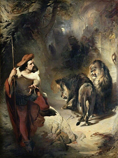 Christian and the Lions, 1848, William Huggins