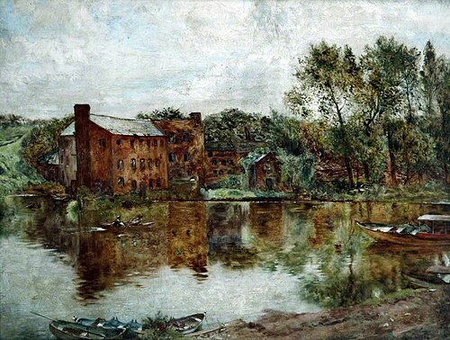 Old Mill and Salmon Trap on the Dee, Chester, 1863, William Huggins