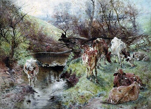 By the Stream, 1868, William Huggins