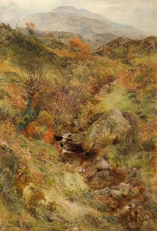 Sheep by a Mountain Stream, 1880, William Huggins