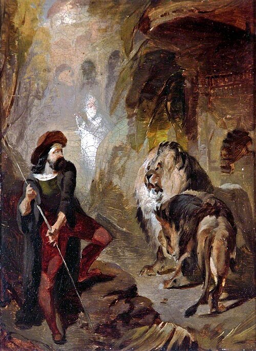 Christian and the Lions, 1848, William Huggins