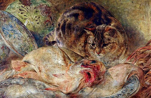 Cat and Fish, , William Huggins