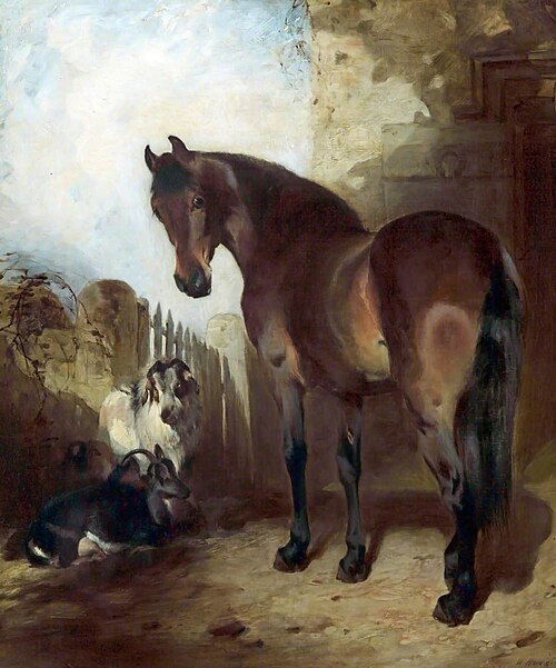 Horse and Goats, , William Huggins