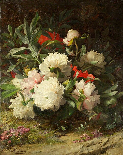 Peonies, 1885, William Jabez Muckley