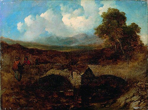 Landscape with Bridge and Figures, 1850, William James Blacklock
