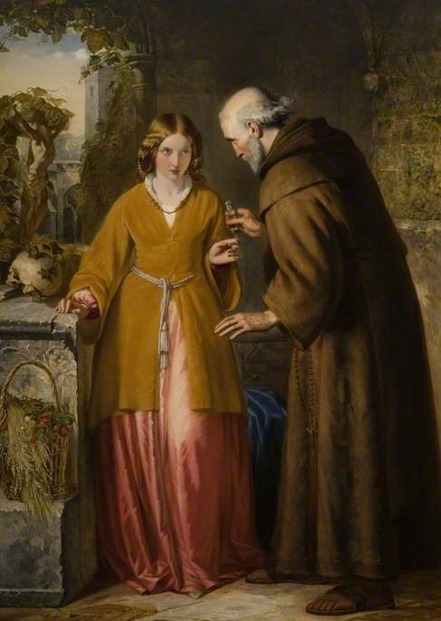Juliet and the Friar 'Take thou this phial' (from William Shakespeare's Romeo and Juliet), , William James Grant