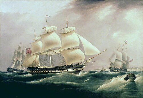 East Indiaman 'Herefordshire', 1815, William John Huggins