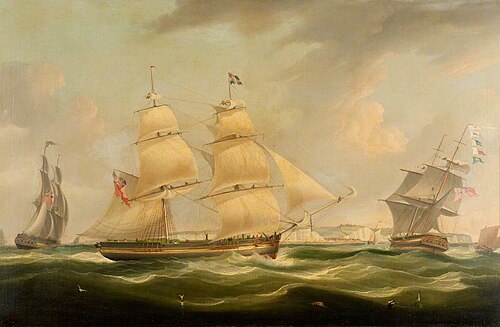 Shipping off Dover, 1821, William John Huggins