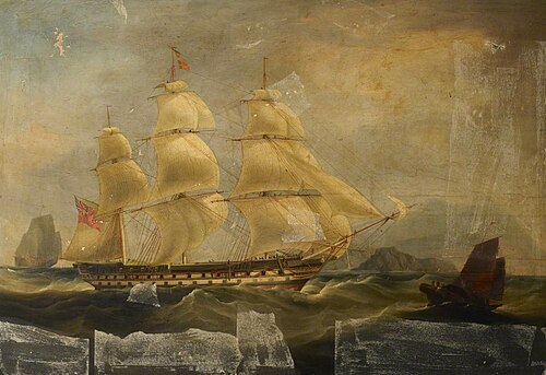 The East Indiaman Earl of Balcarres, 1828, William John Huggins