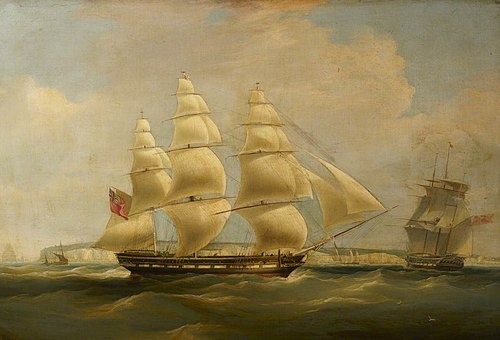 The West Indiaman 'Flora', 1834, William John Huggins