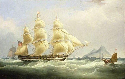 The East Indiaman 'Asia', 1836, William John Huggins