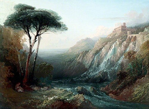 Cascade at Tivoli, Italy, , William Linton