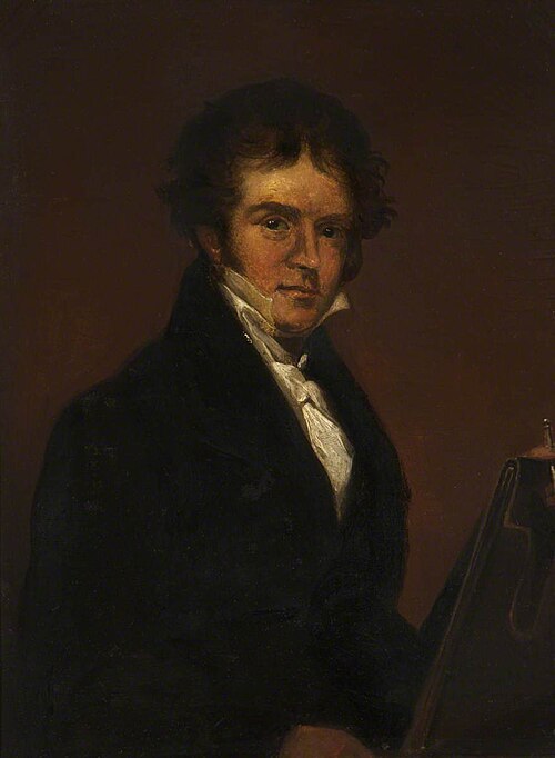 Self Portrait with Easel, , William Linton