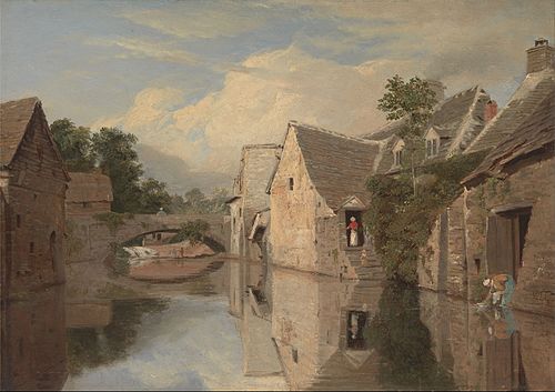 Cottages by a River, 1845, William Linton