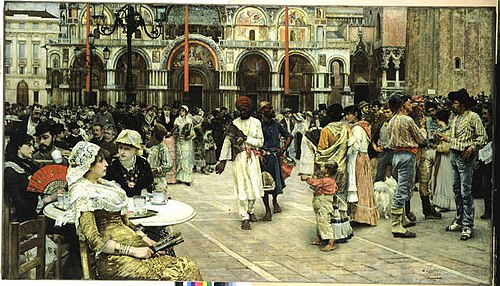 The Piazza of Saint Mark's, Venice, 1883, William Logsdail