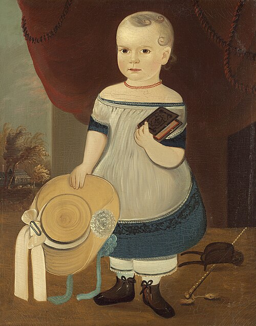 Child with Straw Hat, 1846, William Matthew Prior