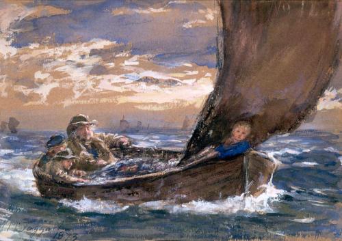 In Father's Boat by William McTaggart - William McTaggart, 1873, William McTaggart