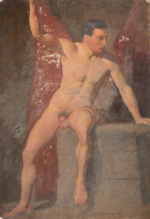 Life Study: Seated Male Nude, 1850, William McTaggart