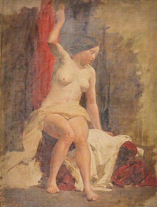 Life Study: Seated Female Nude, 1855, William McTaggart