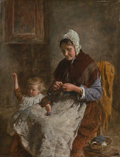 Helping Granny, 1863, William McTaggart