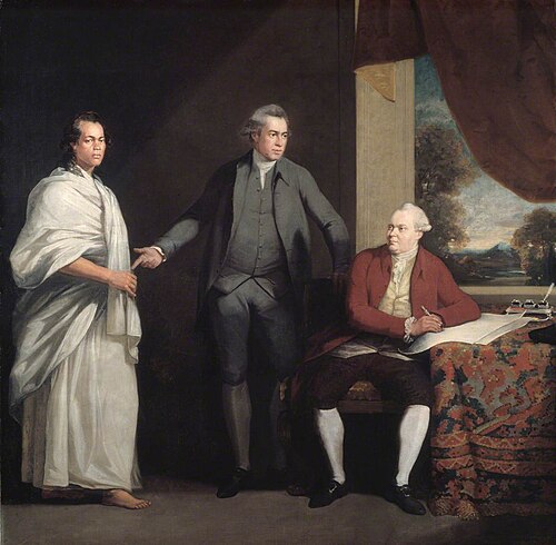 Omai (c.1753–c.1776/1777), Sir Joseph Banks (1743–1820), and Dr Daniel Solander (1736–1782), 1775, William Parry
