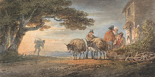 Drivers and Burros Resting at Sunset, , William Payne
