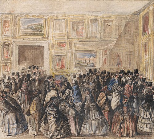 Private View of the Royal Academy, 1858, William Payne