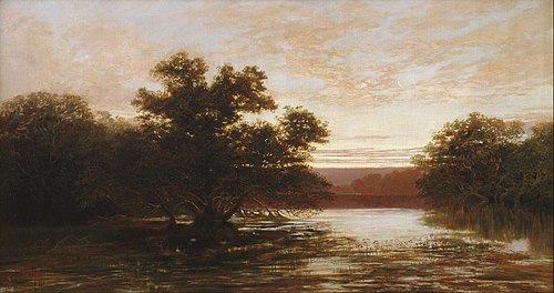 An Australian mangrove, ebb tide, 1885, William Charles Piguenit
