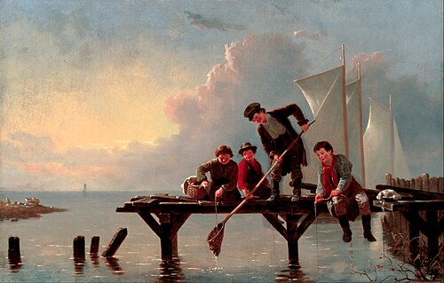 Boys Crabbing, 1855, William Tylee Ranney