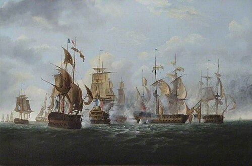 ‘HMS Alexander’ Commanded by Captain Rodney Bligh, Shortly before Striking Her Colours to the French, 1819, William Shayer