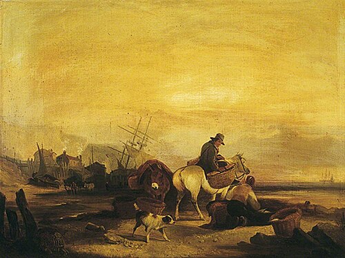 Fisherfolk on the Shore, 1839, William Shayer