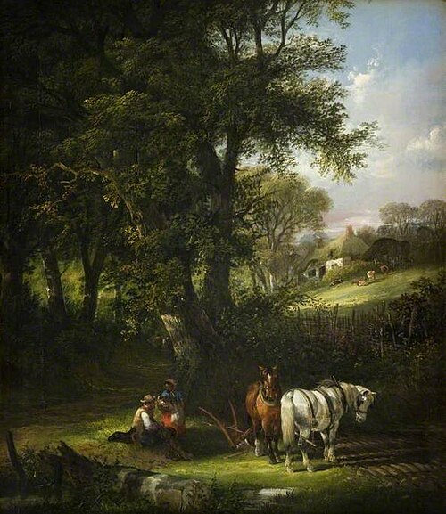 Ploughing, 1846, William Shayer