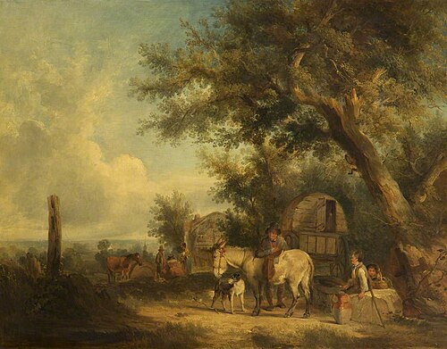 Landscape with Gipsy Figures, 1846, William Shayer
