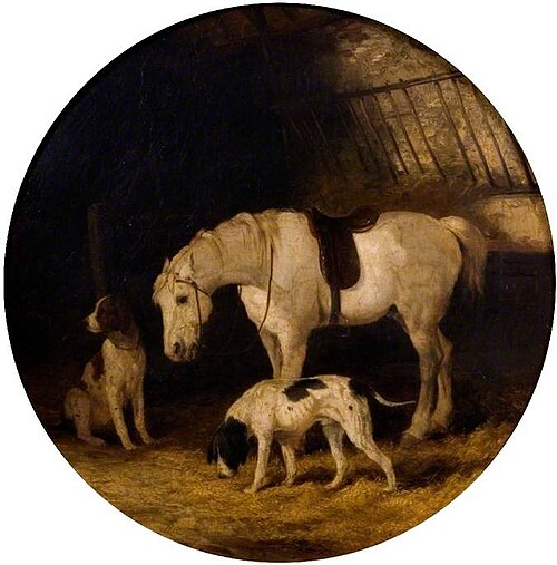 Pony and Dogs, 1860, William Shayer