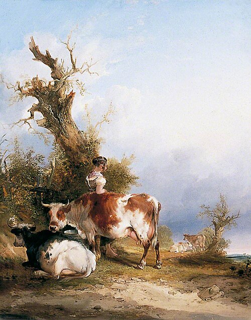 Milking Time, 1850, William Shayer