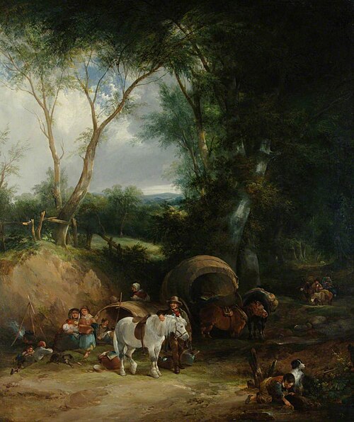 Gypsy Encampment in the New Forest, , William Shayer