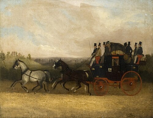 Kershaw's Hitchin Coach, 1850, William Shayer
