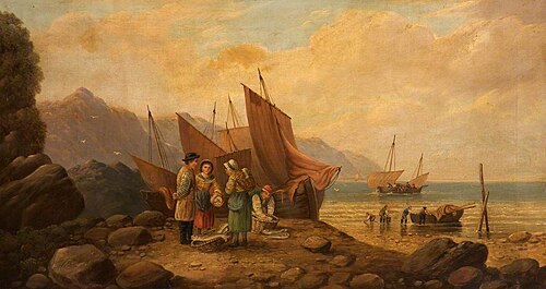 Coast Scene with Figures, , William Shayer